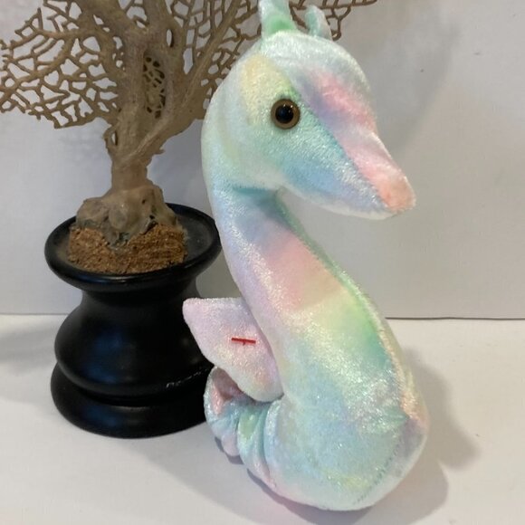 TY Beanie Baby Seahorse Neon Rare 1999 Collectible Plush Toy - Picture 2 of 5